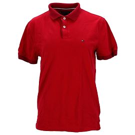 Tommy Hilfiger Mens Regular Fit Short Sleeve Polo Red