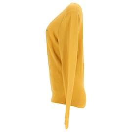 Tommy Hilfiger-Suéter masculino de algodão com gola redonda-Amarelo