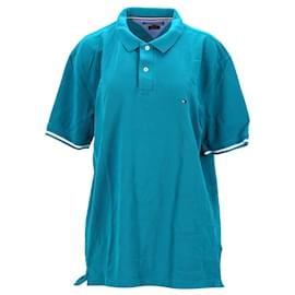 Tommy Hilfiger-Camisa polo masculina slim fit com ponta-Outro,Verde