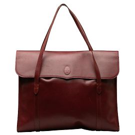 Cartier Bolsa de negócios com aba de couro Outro