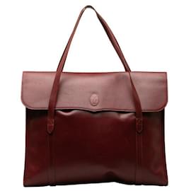 Autre Marque-Leather Flap Business Bag-Other