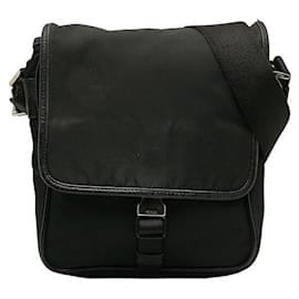 Prada-Prada Tessuto Crossbody Bag Canvas Shoulder Bag in Fair condition-Other