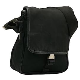 Prada-Prada Tessuto Crossbody Bag Sac à bandoulière en toile en bon état-Autre