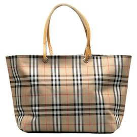 Autre Marque-House Check Canvas Tote Bag-Other