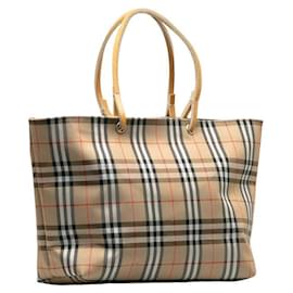 Burberry-Canvas-Einkaufstasche mit House Check-Muster-Andere