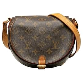 Louis Vuitton-Louis Vuitton Monogram Tambourine Bag Canvas Crossbody Bag M51179 in Fair condition-Other