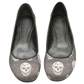 Alexander Mcqueen Ballettschuhe Grau