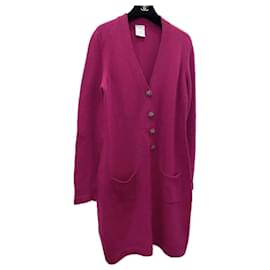 Chanel-Cardigan cappotto in cashmere con bottoni gioiello.-Altro