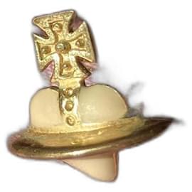 Vivienne Westwood-Brincos de coração Orb da Vivienne Westwood-Bronze