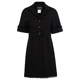 Chanel-Paris / Monaco CC Buttons Black Tweed Jacket-Black