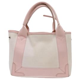 Balenciaga-BALENCIAGA Hand Bag Canvas White 390346 Auth ep3523-White