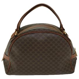 Céline-CELINE Macadam Canvas Hand Bag PVC Brown Auth bs12435-Brown