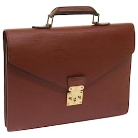 Louis Vuitton-LOUIS VUITTON Epi Serviette Conseiller Briefcase Brown M54423 LV Auth yk10910-Brown