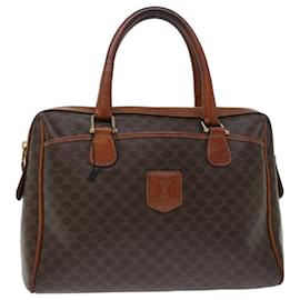 Céline-CELINE Macadam Canvas Hand Bag PVC Brown Auth bs12370-Brown