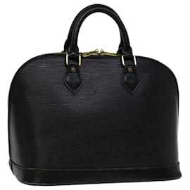 Louis Vuitton-LOUIS VUITTON Epi Alma Hand Bag Black M52142 LV Auth 67308-Black