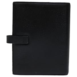 Gucci-GUCCI Day Planner Cover Leather Black 031 0416 0914 auth 67556-Black