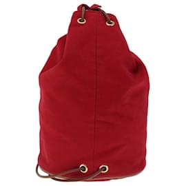 Hermès-HERMES Purse Porochon Mimil GM Shoulder Bag Canvas Red Auth 67520-Red