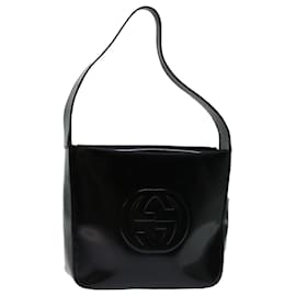 Gucci-GUCCI Shoulder Bag Patent Leather Black 000 0506 auth 66799-Black