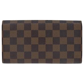 Louis Vuitton-LOUIS VUITTON Damier Ebene Portefeuille Sarah Long Wallet N61734 Autenticação de LV 67501-Outro