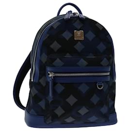 MCM-Zaino MCM Nylon Blu Auth fm3267-Blu