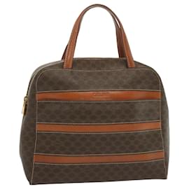 Céline-CELINE Macadam Canvas Hand Bag PVC Brown Auth 67332-Brown