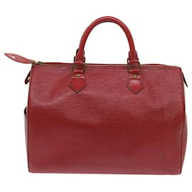Louis Vuitton-Louis Vuitton Epi Speedy 30 Handtasche Kastilisch Rot M43007 LV Auth 67403-Andere