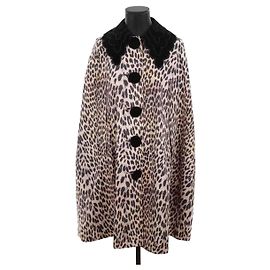 Manoush Leopard cotton cape Beige