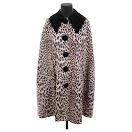 Manoush-Leopard cotton cape-Beige