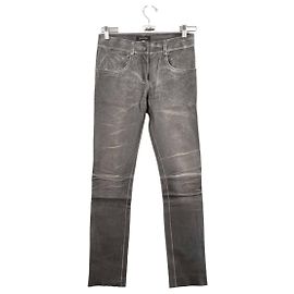 Jitrois Schmale Lederhose Grau