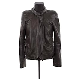 Vanessa Bruno-Leather leather jacket-Brown