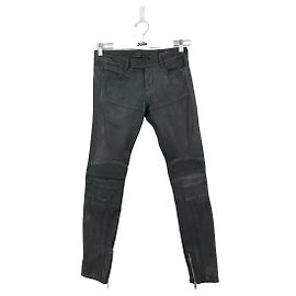 All Saints Slim leather leather pants Black