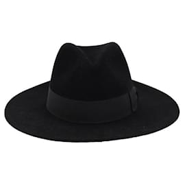 Saint Laurent-Sombrero negro-Negro