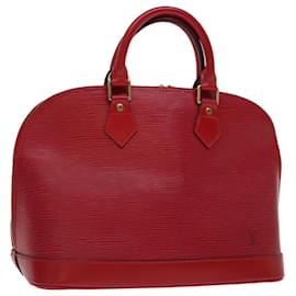 Louis Vuitton-LOUIS VUITTON Bolsa Epi Alma Vermelho Castelhano M52147 Autenticação de LV 67051-Outro