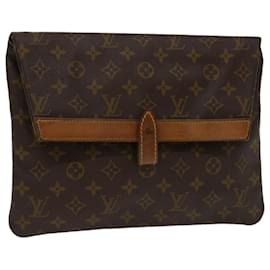 Louis Vuitton-LOUIS VUITTON Monogram Pochette Priant Clutch Bag M51805 LV Auth 67190-Monogram