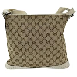 Gucci-GUCCI GG Canvas Shoulder Bag Beige 145857 Auth yk10945-Beige