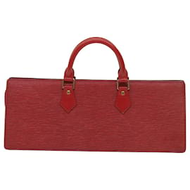 Louis Vuitton-Bolsa de mão LOUIS VUITTON Epi Sac Triângulo Vermelho M52097 LV Auth ar11460b-Vermelho