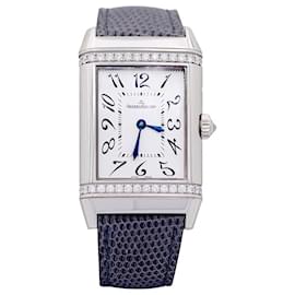 Jaeger Lecoultre-Jaeger-Lecoultre watch, "Reverso Duetto", in white gold and diamonds.-Other