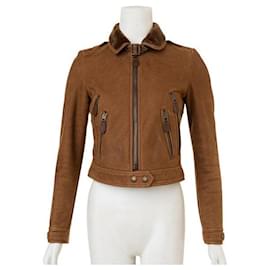 Burberry-Burberry Shearling Jacket-Brown