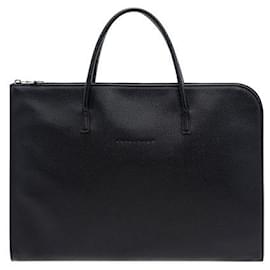 Longchamp-Longchamp Le Foulonnã© Slim Briefcase-Black