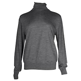 Prada-Prada Grey Wool Polo Neck Sweater-Grey