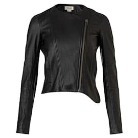 Helmut Lang-Helmut Lang Lambskin Leather Jacket-Black