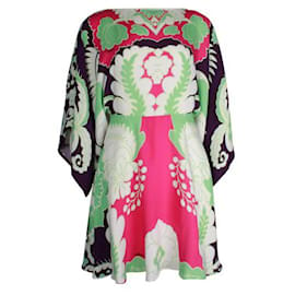 Valentino-Valentino Retro- Colorful Print Mini Dress with Flared Sleeves-Multiple colors