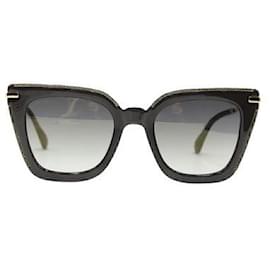 Jimmy Choo-Jimmy Choo Black Ciara Mirror Lense Sunglasses-Black