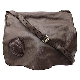 Gucci Sac messager Guccisima "Tribeca" marron avec cœur Marron
