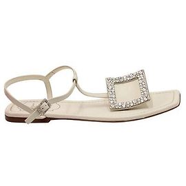 Sandalias de dedo blancas Bikiviv con strass de Roger Vivier Blanco
