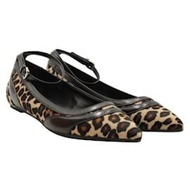 Tod's-Tod'S Leopard Print Flats With Ankle Strap-Other