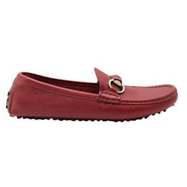 Gucci-Gucci Dark Red Classic Loafers-Red