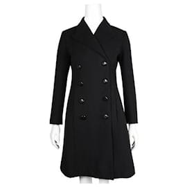 Autre Marque-Abrigo de invierno de lana negro de diseñador contemporáneo-Negro