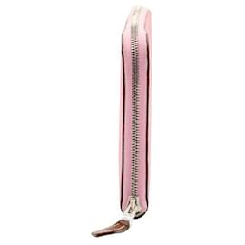 Hermès-HERMÈS Pink Silk'In Classique Long Wallet-Pink