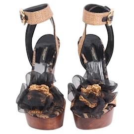 Dolce & Gabbana-Dolce & Gabbana Platform Sandals-Brown